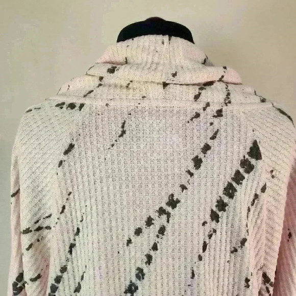 MNY Marc New York Performance Medium‎ Waffle Weave Soft Pink Long Sleeve Top - Picture 5 of 12